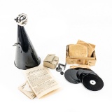 Recording Horn Kit w/Records and Reproducer in Box