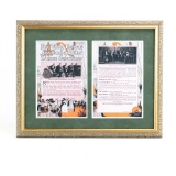 Framed Victor Music Store Advertising