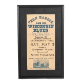 Vern Habeck Wisconsin Blues Orch Framed Advert