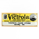 Embossed Tin Litho Victor Dealer Advertisement