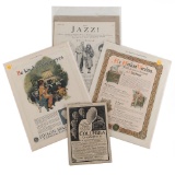4 Columbia Graphophone Aeolian Advertising Prints