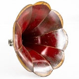 Red Metal Phonograph Horn w/ Screw End