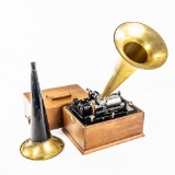 Edison Two Latch Suitcase Standard Cyl Phonograph