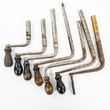 Lot of 7: Various Upright Disc Phonograph Cranks
