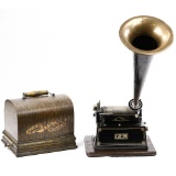 Edison Black Gem Model A Cyl Phono With Horn