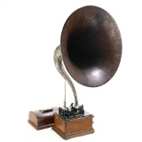 Edison Fireside Cylinder Phonograph w/Wood Horn