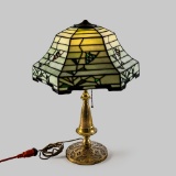 Lamb Bros & Greene Leaded Glass Table Lamp