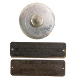Victor Record Hold Down & Berliner Nameplate