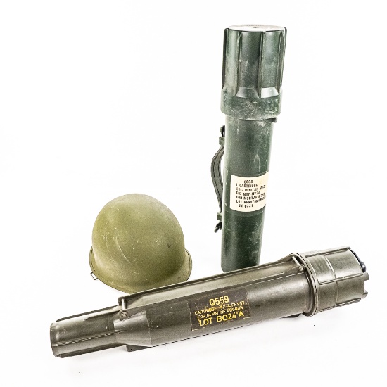 Post VN Cold War Helmets, Mortar Storage Tubes