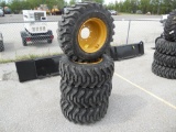 NEW(4) 12-16.5 Skid Steer Tires with Rims