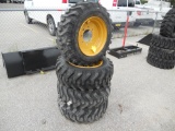 NEW (4) 10-16.5 Skid Steer Tires with Rims