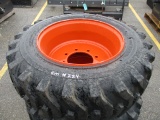 NEW (4) 10-16.5 Skid Steer Tires on Bobcat Wheels