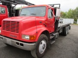 1995 International 4900 DT466 Flat Bed Truck