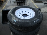 (4) ST235/80-16 Radial Trailer Tires on Rims