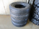 (4) ST225/75R15 Radial Trailer Tires