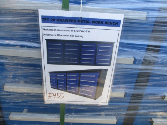 7' 20 Drawer Heavy Duty Tool Box