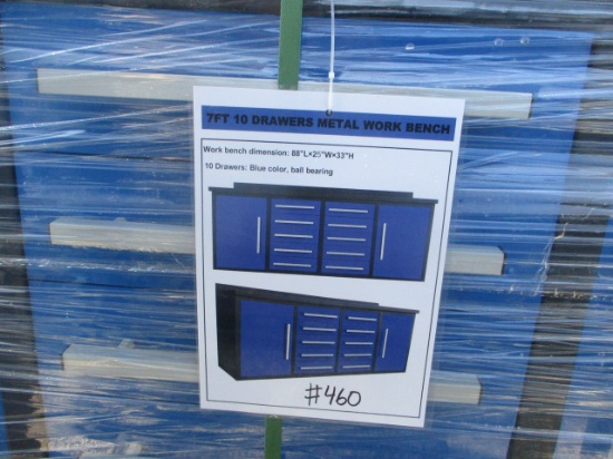 7' 10 Drawer Heavy Duty Tool Box