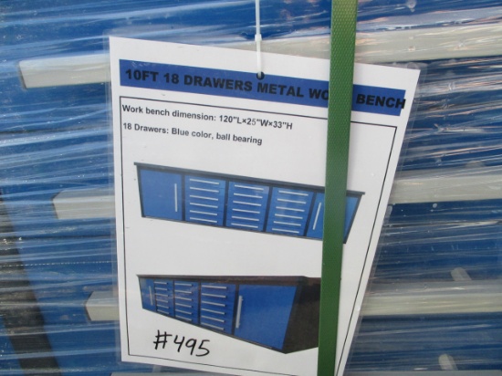 10' 18 Drawer Heavy Duty Tool Box