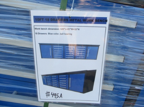10' 18 Drawer Heavy Duty Tool Box