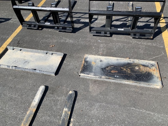 (2) Kivel Blank Skid Steer Plate