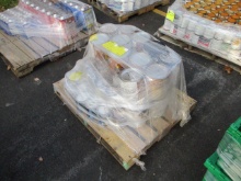 Pallet of Misc. Gallon and Quart Sized Paint