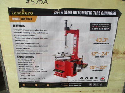LandHonor 24" Semi-Automatic Tire Changer