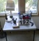 Card Table, Megaphone, Two Lamps and Misc. Basket