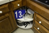 Lazy Susan With Misc. Kitchen Utensils