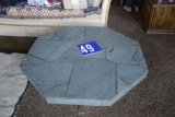 Octagon Wood Table With Slate Top