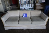 (2) Three Seat Sofa Wood Trim