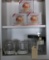 3 CUPBOARDS-CUPS BOWLS, BAKING ITEMS, ONION CHOP