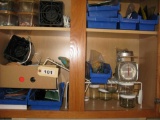 CUPBOARDS, TRAYS, GLASS BEADS, SCALE
