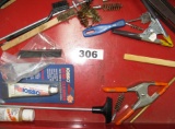 DRAWER IN TOOL CHEST CLAMPS CLEANING BRUSHES