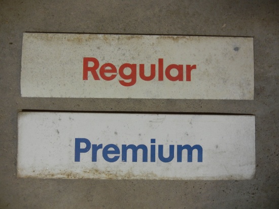 Regular and Premium Gas Signage