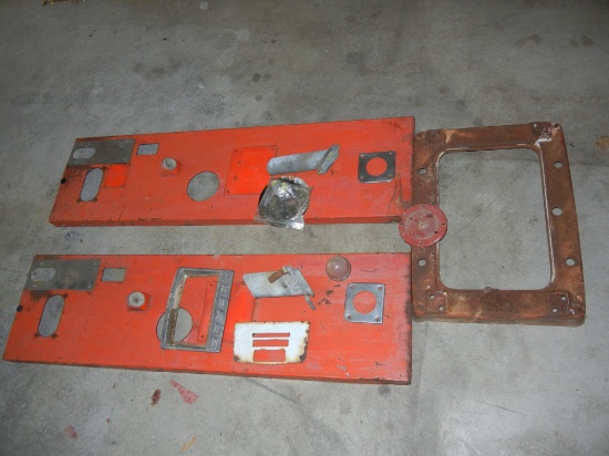 Vintage Gas Pump Shields with Misc. Parts