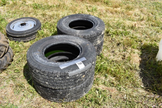 (4) LT265/75R16 Goodyear Wrangler tires, new