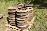 Pallet of (32) packer wheels