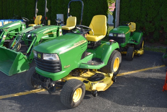 John Deere X495 Mower w/54" Deck, Diesel, 900 hrs