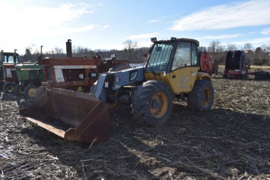 NH LM430 telehandler, runs/drives, no brakes