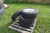 (4) Radial ST Triangle tires on rims