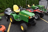 JD 455 Diesel mower w/deck