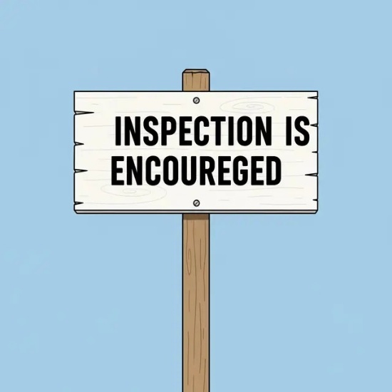 Inspection is Encouraged