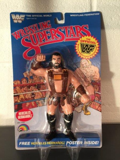 LJN WWF Wrestling Superstars Hercules Hernandez New Case Fresh Figure