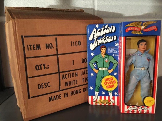 1971 Mego Action Jackson New Old Stock With Shipper Case