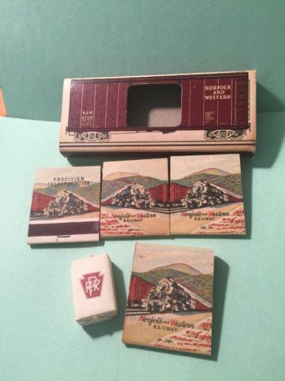 Vintage Norfolk and Western Railway Matches Set