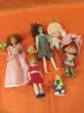 Mixed Doll Lot Mego Wizard of Oz, Strawberry Shortcake, and More
