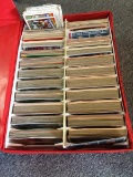 Card Collector Carry Case Full of Vintage Cards From Various Years