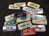Vintage Promo Premium Licence Plates Lot