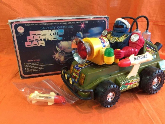 Vintage Battery Operated Cosmic Patrol Car