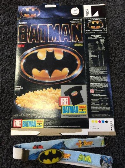 1989 Batman Cereal And Belt Lot